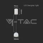 V-TAC VT-7993 8.5W LED Висяща Лампа Φ100 Бяло Тяло 3000K