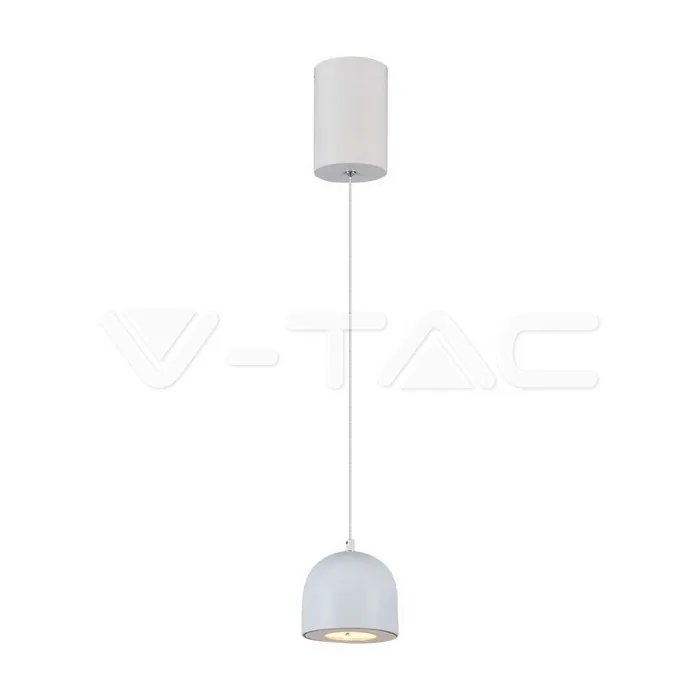 V-TAC VT-7993 8.5W LED Висяща Лампа Φ100 Бяло Тяло 3000K