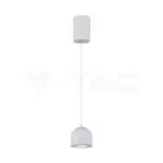 V-TAC VT-7995 8.5W LED Висяща Лампа Φ100 Регулируемо Въже Touch On/Off Сиво Тяло 3000K