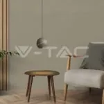 V-TAC VT-8003 8.5W LED Висяща Лампа Φ180 Регулируемо Въже Touch On/Off Златно Тяло 3000K