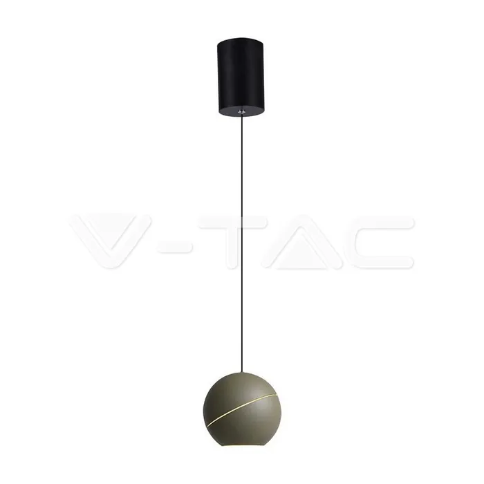 V-TAC VT-8003 8.5W LED Висяща Лампа Φ180 Регулируемо Въже Touch On/Off Златно Тяло 3000K