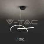 V-TAC VT-8012 20W LED Висяща Декоративна Лампа Ф500 Черно Тяло 3000K