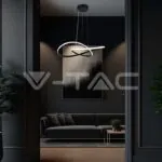 V-TAC VT-8012 20W LED Висяща Декоративна Лампа Ф500 Черно Тяло 3000K