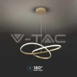 V-TAC VT-8014 20W LED Висяща Декоративна Лампа Ф500 Златно Тяло 3000K