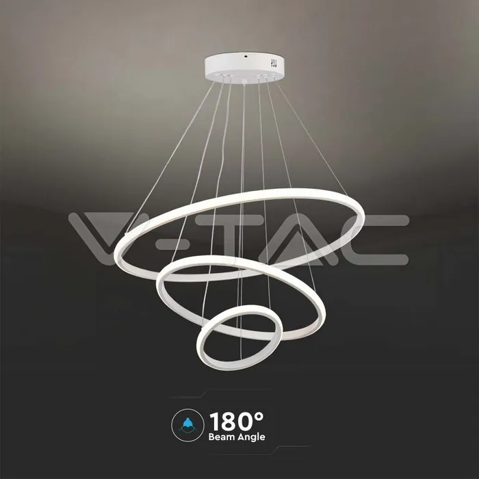 V-TAC VT-8018 32W LED Висяща Декоративна Лампа 600*400*200 Бяло Тяло 3000K
