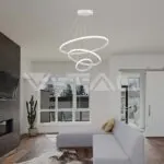 V-TAC VT-8018 32W LED Висяща Декоративна Лампа 600*400*200 Бяло Тяло 3000K