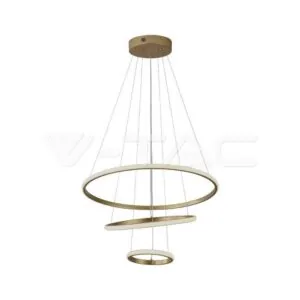 V-TAC VT-8019 32W LED Висяща Декоративна Лампа 600*400*200 Златно Тяло 3000K