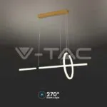 V-TAC VT-8022 16W LED Висяща Декоративна Лампа 860*300 Черно Тяло 3000K