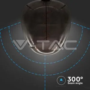 V-TAC VT-8064 LED Крушка 4W Filament Ябълка Черна