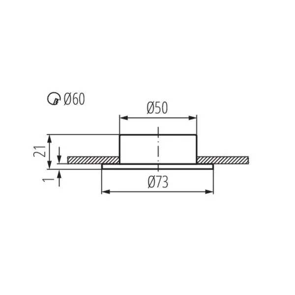Kanlux 814 Точково мебелно осветително тяло GAVI G4 12V IP20