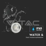 V-TAC VT-8176 5W LED Луна Пожароустойчива Хром Димираща 4000K