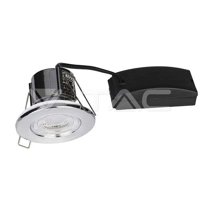 V-TAC VT-8176 5W LED Луна Пожароустойчива Хром Димираща 4000K