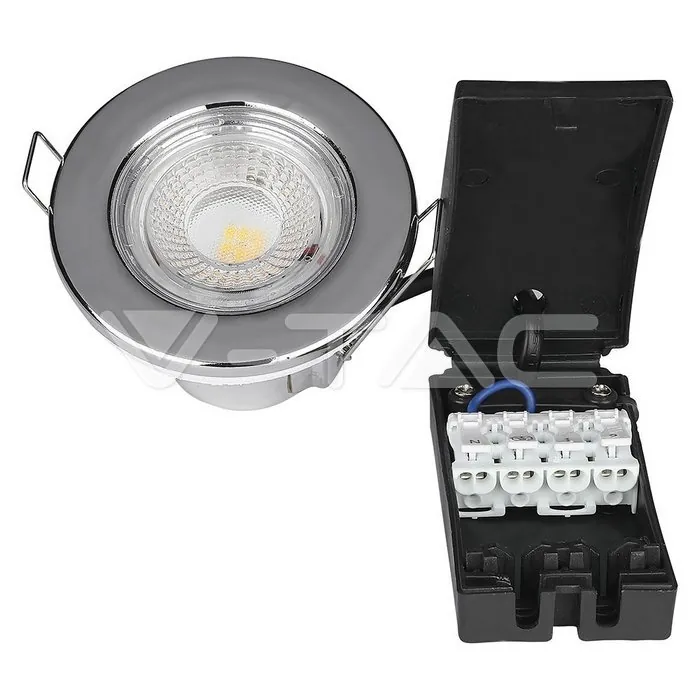 V-TAC VT-8176 5W LED Луна Пожароустойчива Хром Димираща 4000K