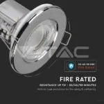 V-TAC VT-8176 5W LED Луна Пожароустойчива Хром Димираща 4000K