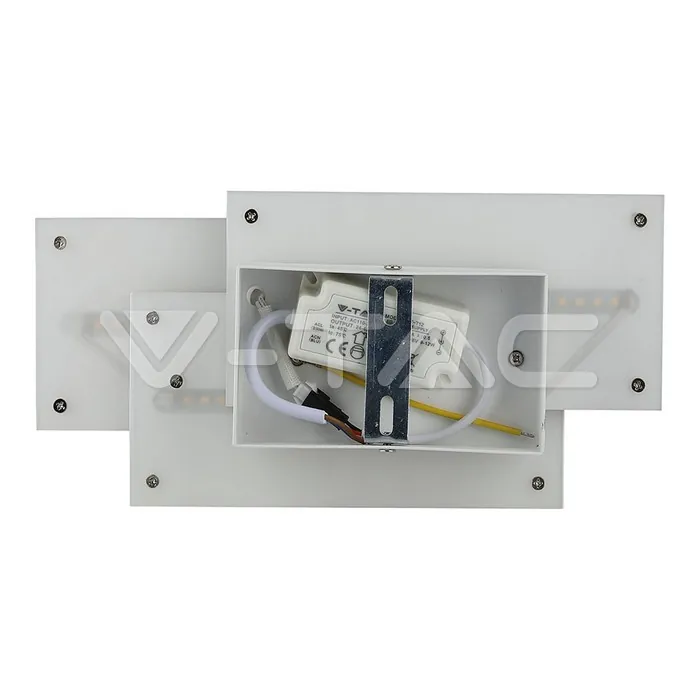 V-TAC VT-8203 12W LED Стенна Лампа Бяло Тяло IP20 Неутрално Бяла Светлина