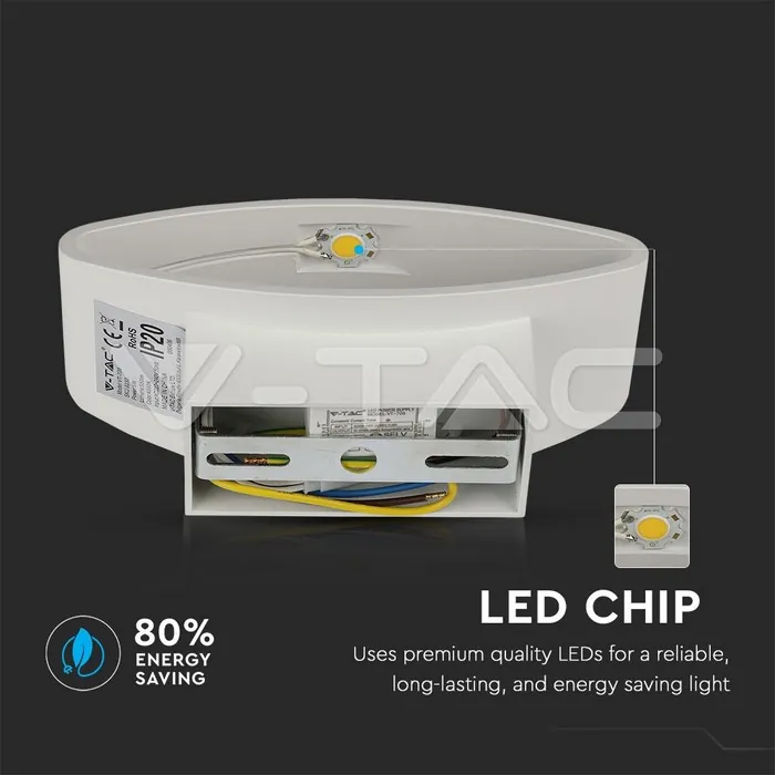 V-TAC VT-8208 5W Стенна Лампа IP20 Топло Бяла Светлина