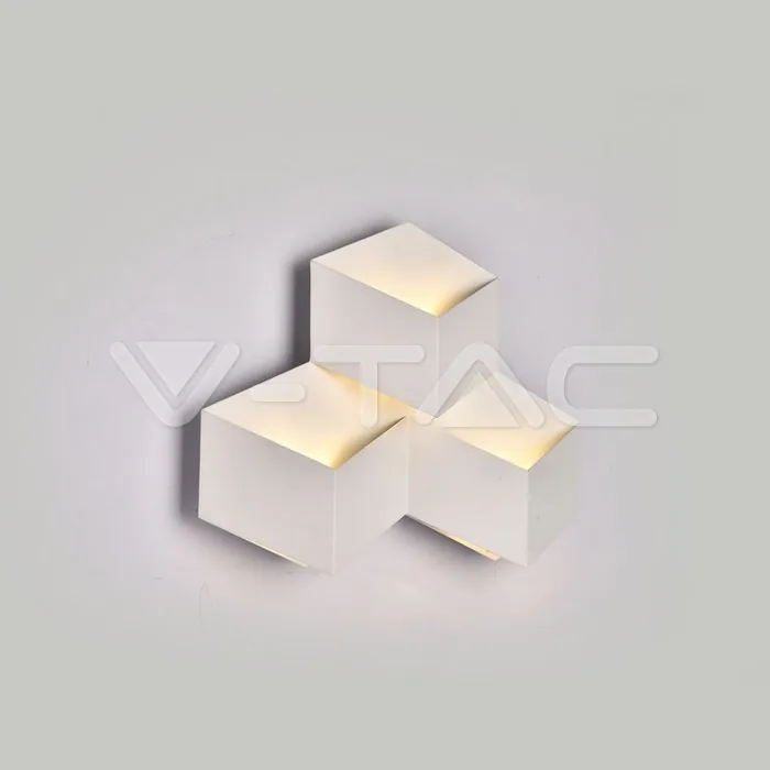 V-TAC VT-8222 9W Стенна Лампа Бяло Тяло Неутрална Светлина