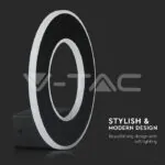 V-TAC VT-8228 9W Стенна Лампа Черно Тяло Неутрална Светлина