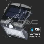 V-TAC VT-8277 Соларно тяло 1.5W Неутрална Светлина+Неутрална Светлина Черно Тяло
