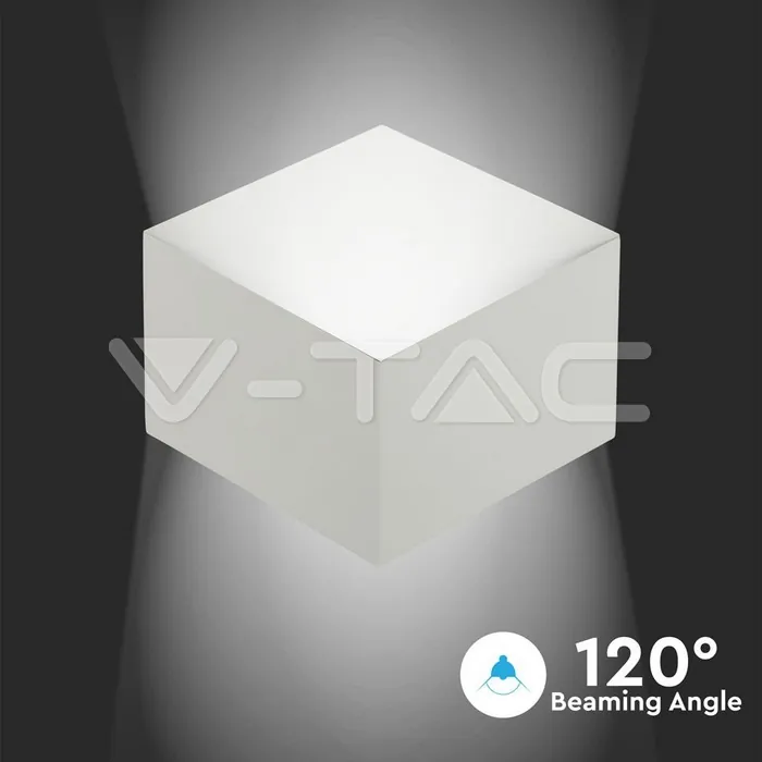 V-TAC VT-8344 3W Стенна Лампа Bridglux Чип Бяло Тяло 3000K