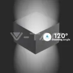 V-TAC VT-8346 3W Стенна Лампа Bridglux Чип Черно Тяло 3000K