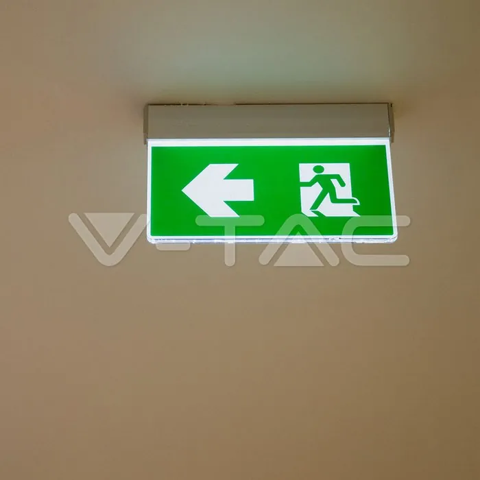 V-TAC VT-836 2W LED Евакуационно Стена/Таван 6000K