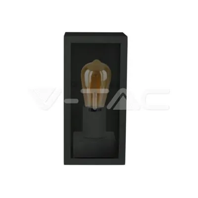 V-TAC VT-8517 Стенна Лампа 1*27 Черна Прозрачна