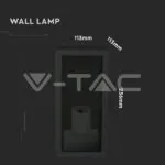 V-TAC VT-8517 Стенна Лампа 1*27 Черна Прозрачна
