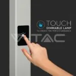 V-TAC VT-8521 80W LED Лампион Димираща Сребро 4000K