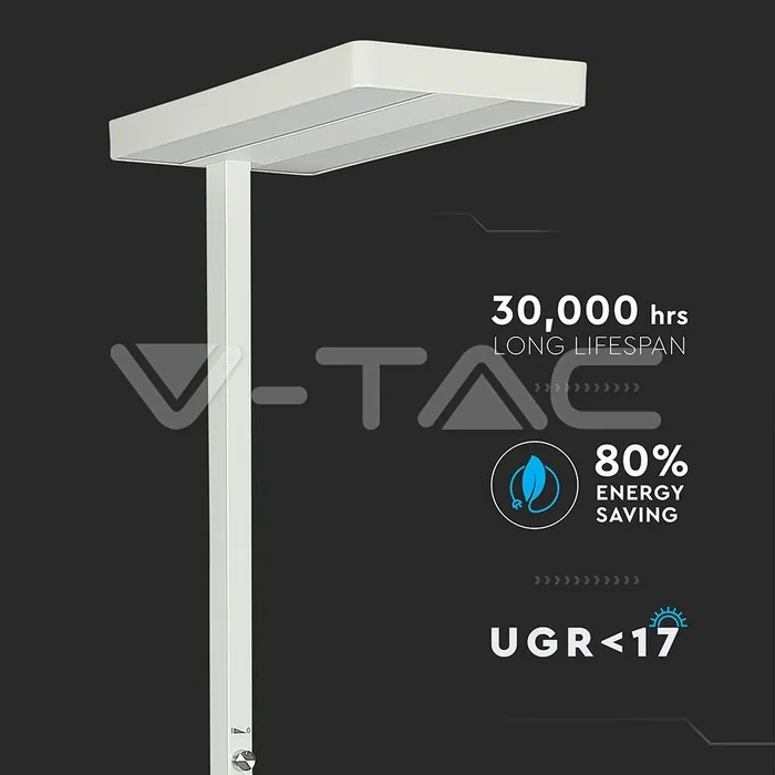 V-TAC VT-8524 80W LED Лампион Димираща Копче Бяла Кръгла 4000K