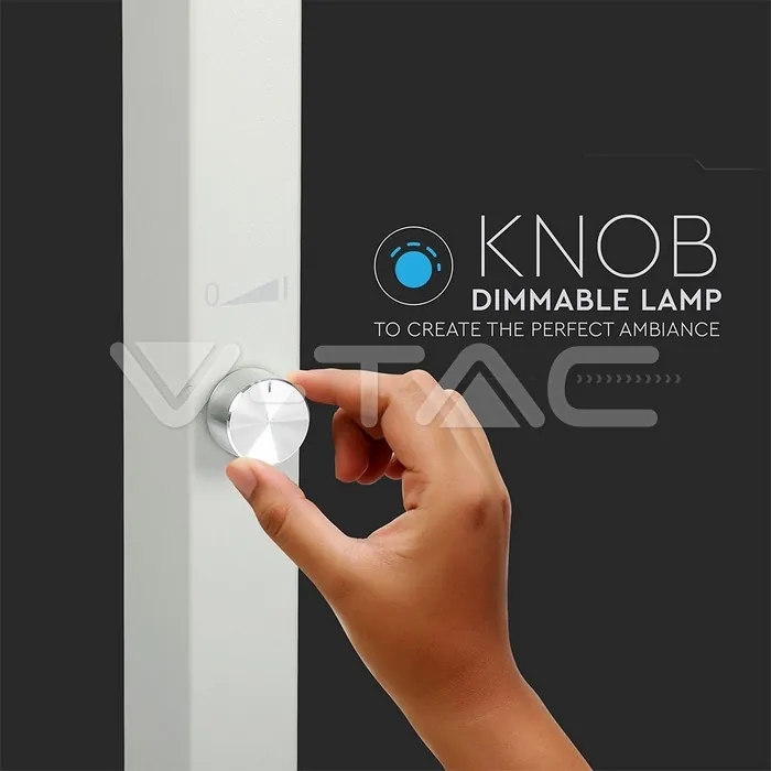 V-TAC VT-8524 80W LED Лампион Димираща Копче Бяла Кръгла 4000K