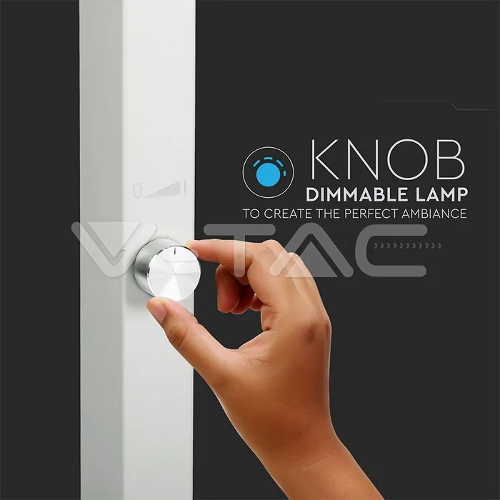 V-TAC VT-8526 80W LED Лампион Димираща Копче Бяла Квадрат 4000K