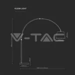 V-TAC VT-8565 Наземна Лампа Е27 Слонова Кост