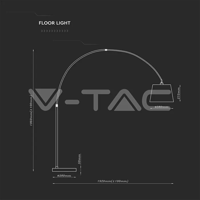 V-TAC VT-8565 Наземна Лампа Е27 Слонова Кост