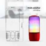 V-TAC VT-8571 2*3W LED Лампа Колона USB + TF Слот Червена
