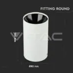V-TAC VT-8589 GU10 Корпус Кръг Бяло + Черно