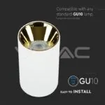 V-TAC VT-8591 GU10 Корпус Кръг Бяло + Зларо
