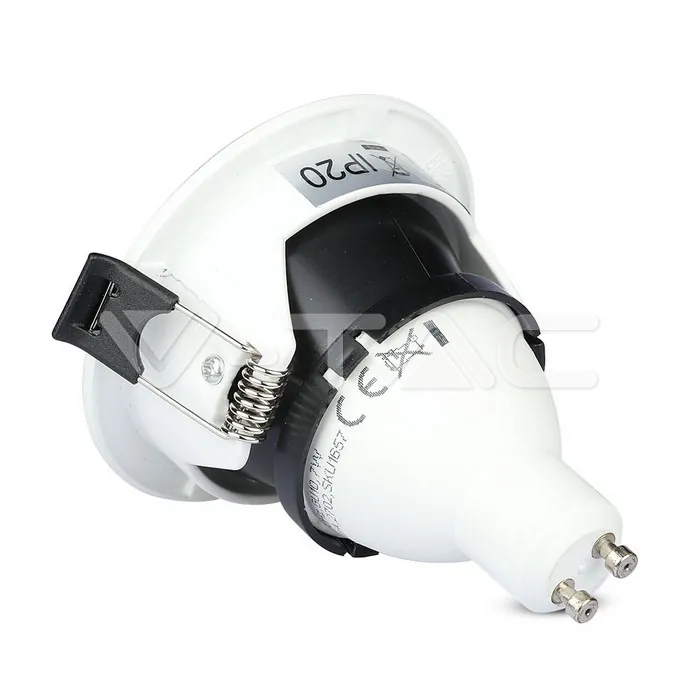 V-TAC VT-8597 GU10 Корпус Луна Квадрат Бяло + Черно