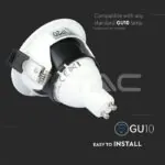 V-TAC VT-8597 GU10 Корпус Луна Квадрат Бяло + Черно