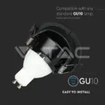 V-TAC VT-8608 GU10 Корпус Луна Полукръг Черно + Черно