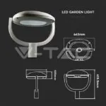 V-TAC VT-8679 LED Парков Осветител SAMSUNG Чип 50W 6500K Class I Универсален 135 lm/W