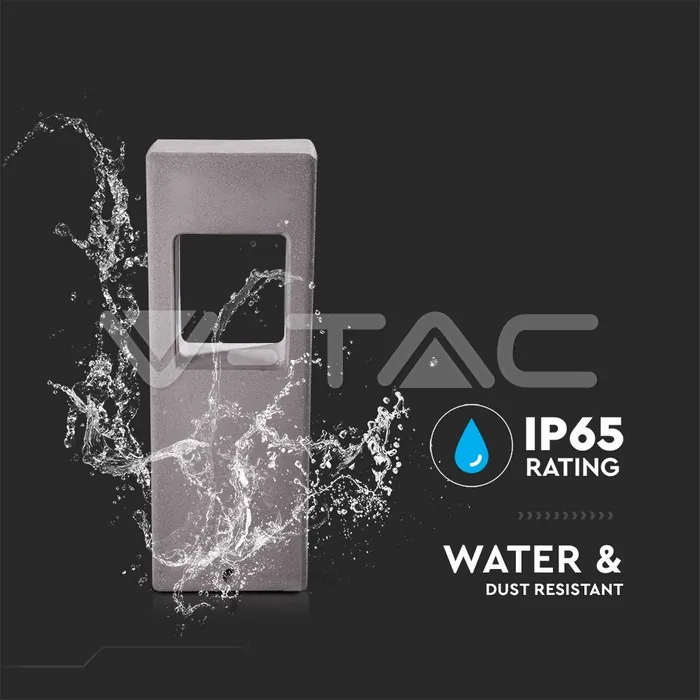 V-TAC VT-8699 12W Стенна Лампа Бетон Светло Сив