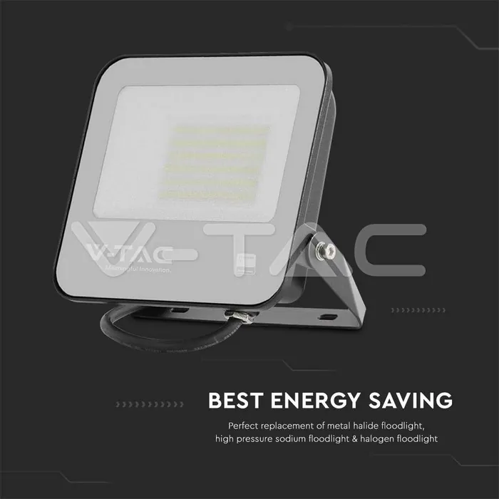 V-TAC VT-8845 50W LED Прожектор SAMSUNG ЧИП Черно Тяло 6400К 135lm/W