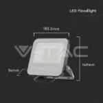 V-TAC VT-8845 50W LED Прожектор SAMSUNG ЧИП Черно Тяло 6400К 135lm/W
