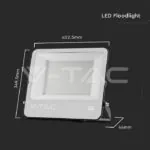 V-TAC VT-8848 200W LED Прожектор SAMSUNG ЧИП Черно Тяло 4000К 135lm/W