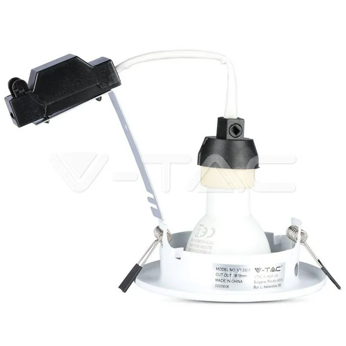 V-TAC VT-8883 LED Крушка GU10 с Корпус Бяло Тяло 6400K 3 бр./опаковка