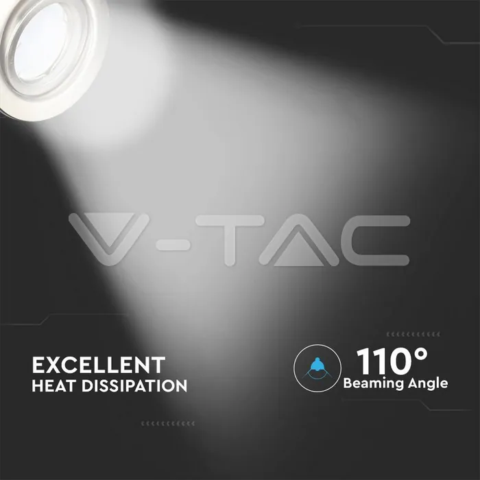V-TAC VT-8884 LED Крушка 5W GU10 с Корпус Сатен Никел 3000K 3 бр./Сет