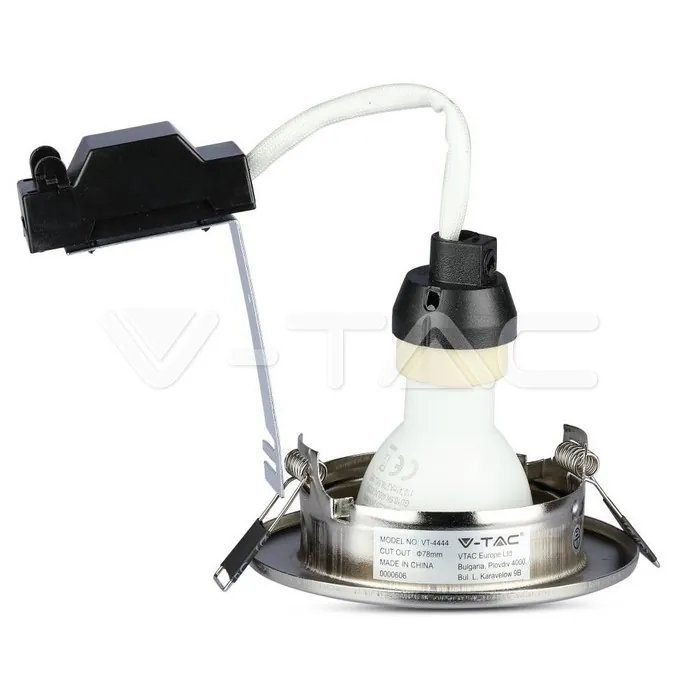 V-TAC VT-8884 LED Крушка 5W GU10 с Корпус Сатен Никел 3000K 3 бр./Сет