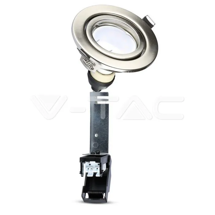 V-TAC VT-8884 LED Крушка 5W GU10 с Корпус Сатен Никел 3000K 3 бр./Сет