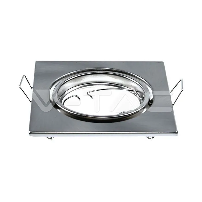 V-TAC VT-8942 GU10 Фитинг Квадрат Сатен Никел 2бр./опаковка
